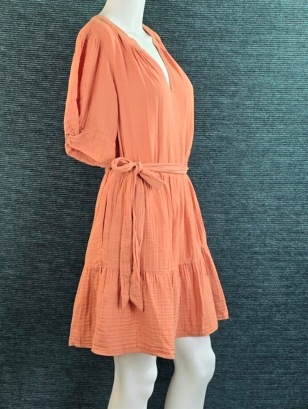 Velvet By Graham & Spencer Bella Mini-Dress In Peach, Rare Color!!